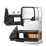 GMC Sierra Denali 2003-2006 White Towing Mirrors LED Lights Power Heated