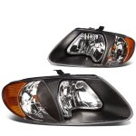 Chrysler Town and Country 2001-2007 Black Euro Headlights