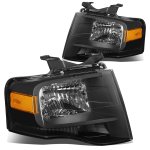 Ford Expedition 2007-2014 Black Euro Headlights