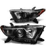 2012 Toyota Highlander Black Projector Headlights