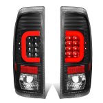 Ford F450 Super Duty 1999-2007 Black LED Tail Lights Red C-Tube