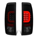 Ford F450 Super Duty 1999-2007 Black Smoked LED Tail Lights Red C-Tube