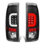 2013 Ford F550 Super Duty Black LED Tail Lights C-Tube
