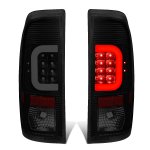 2010 Ford F550 Super Duty Black Smoked LED Tail Lights C-Tube