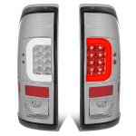 2008 Ford F350 Super Duty Clear LED Tail Lights C-Tube