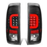 2010 Ford F550 Super Duty Black LED Tail Lights Red C-Tube