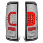 2013 Ford F550 Super Duty Clear LED Tail Lights Red C-Tube