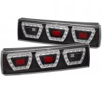 Ford Mustang 1987-1993 Black LED Tail Lights