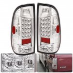 2001 Ford F550 Super Duty Clear LED Tail Lights