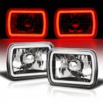 1989 Chrysler Conquest Black Red Halo Tube Sealed Beam Headlight Conversion