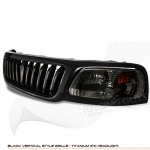 2002 Ford F150 Black Vertical Grille and Smoked Headlights