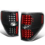 2009 Ford F150 Black LED Tail Lights
