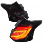 2013 Ford Focus Hatchback Smoked Tube LED Tail Lights