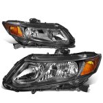 2012 Honda Civic Black Headlights