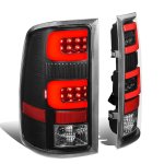 2007 GMC Sierra 2500HD Black LED Tail Lights Red Tube