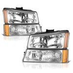 Chevy Avalanche 2003-2005 Clear Euro Headlights and Bumper Lights