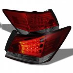 2012 Honda Accord Sedan Red and Smoked LED Tail Lights
