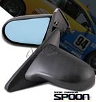 Acura Integra Coupe 1994-2001 Carbon Fiber Cover Spoon Style Blue Len Manual Side Mirror