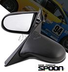 Acura Integra Coupe 1994-2001 Black Spoon Style Manual Side Mirror