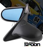 Honda Civic Coupe 1996-2000 Black Spoon Style Blue Len Manual Side Mirror