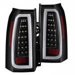 2017 Chevy Suburban Black Tube Full LED Tail Lights