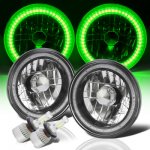 1974 Dodge Tradesman Green SMD Halo Black Chrome LED Headlights Kit