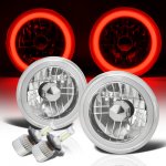 1981 Ford Courier Red Halo Tube LED Headlights Kit