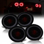 2006 Chevy Corvette C6 Black Smoked Halo LED Tail Lights Sequential Signals