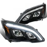 2009 Honda CRV Black LED DRL Projector Headlights