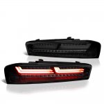 Chevy Camaro 2016-2018 Black Smoked LED Tail Lights Sequential Turn Signals