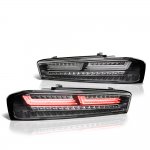 2017 Chevy Camaro Black LED Tail Lights Sequential Turn Signals