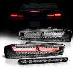 2017 Chevy Camaro Black LED Tail Lights Third Brake Light