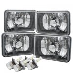 1986 Chevy Cavalier Black Chrome LED Headlights Kit Low and High Beams