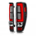 Chevy Colorado 2004-2012 Black LED Tail Lights Red Tube