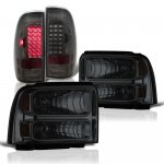 2007 Ford F450 Super Duty Smoked Headlights LED Tail Lights