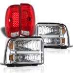 Ford F350 Super Duty 2005-2007 Headlights and LED Tail Lights