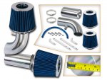 Ford F250 1990-1995 Polished Short Ram Intake with Blue Air Filter