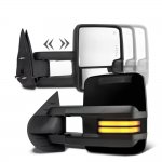 2014 Toyota Tundra Glossy Black Smoked Tube LED Lights Towing Mirrors Power Heated