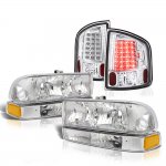2004 Chevy S10 Headlights Set Clear LED Tail Lights