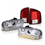 1999 Chevy S10 Halo Projector Headlights LED Bumper Lights and LED Tail Lights
