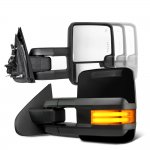 2007 Toyota Tundra Glossy Black Towing Mirrors Tube LED Power Heated