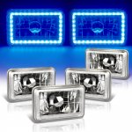 1985 Lincoln Continental Blue LED Halo Sealed Beam Headlight Conversion Low and High Beams