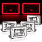 1986 Chevy 1500 Pickup Red Halo Tube Sealed Beam Headlight Conversion Low and High Beams