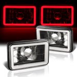 1980 Ford Mustang Red Halo Tube Black Sealed Beam Headlight Conversion