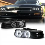Chevy Suburban 2000-2006 Black Halo Projector Headlights with LED