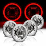 1964 Chevy Chevelle Red Halo Tube Sealed Beam Projector Headlight Conversion
