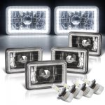 Chevy Caprice 1977-1986 LED Halo Black LED Headlights Conversion Kit Low and High Beams