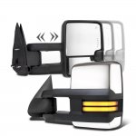 Chevy 3500 Pickup 1988-1998 Chrome Power Towing Mirrors Smoked LED Running Lights
