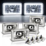 Chevy Celebrity 1982-1986 White LED Halo LED Headlights Conversion Kit Low and High Beams