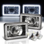 Ford Mustang 1979-1986 White LED Halo Black LED Projector Headlights Conversion Kit